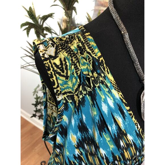 New Directions Women Dress Large Boho Vacation Resort Wear Sleeveless Pullover - Picture 3 of 9